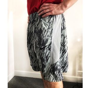 Nike dri-fit gray camo shorts